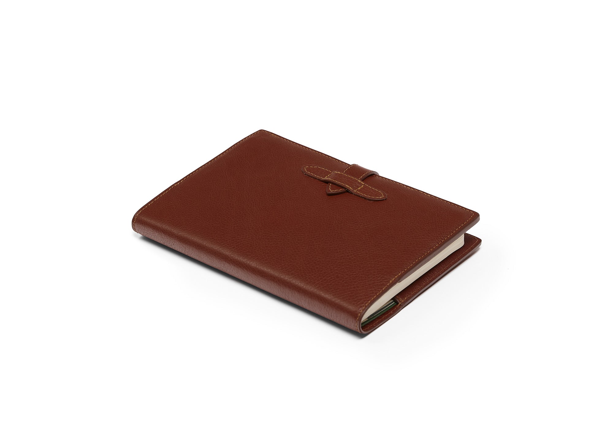 Full View of Leather Travel Journal Chestnut