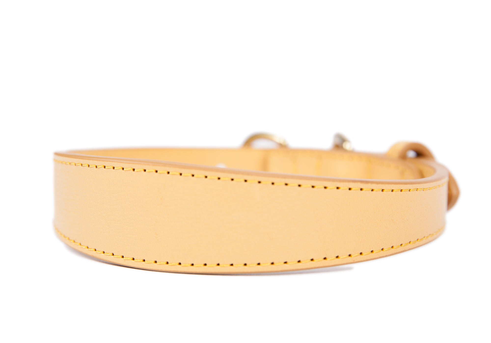 Large Leather Dog Collar Ochre
