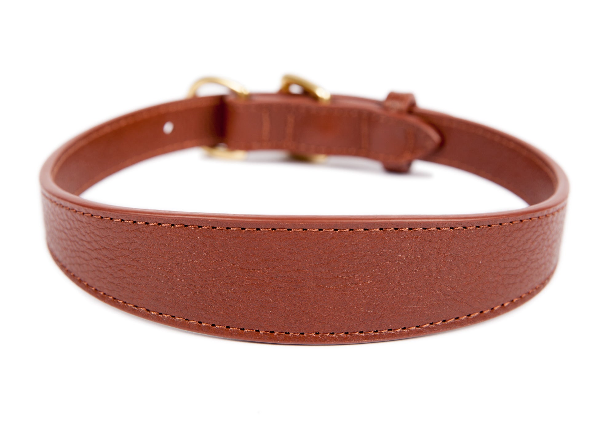 Medium Leather Dog Collar Chestnut