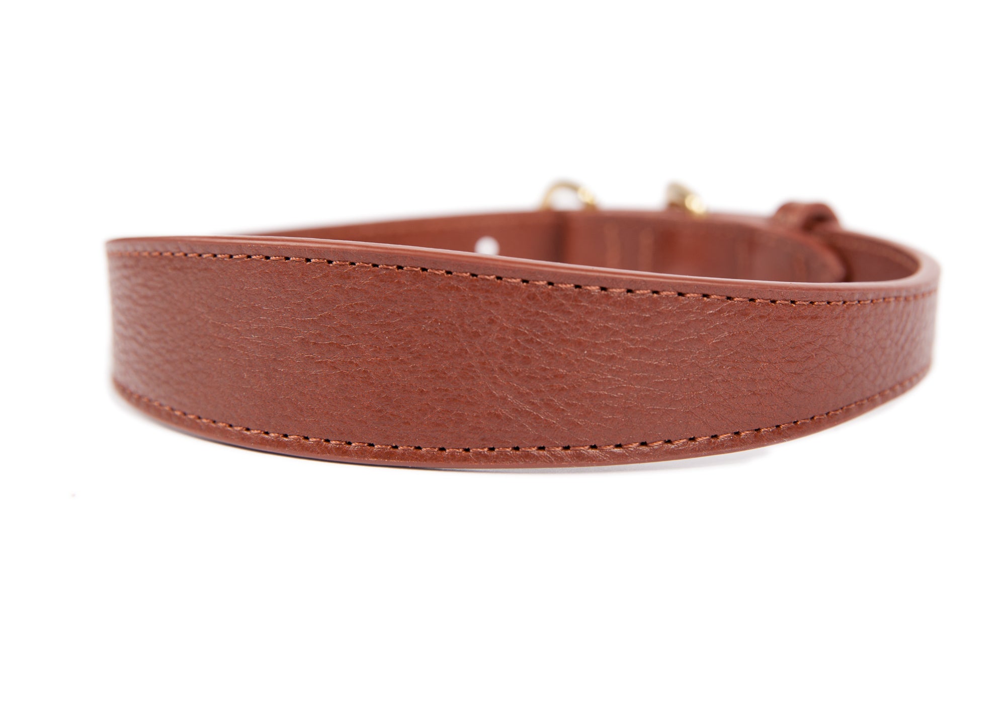 Small Leather Dog Collar Chestnut