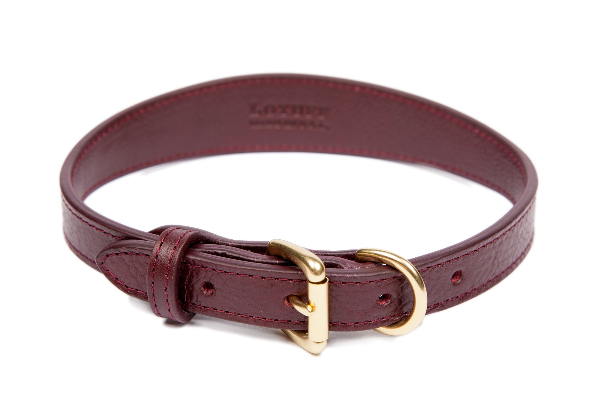 Large Leather Dog Collar Cordovan