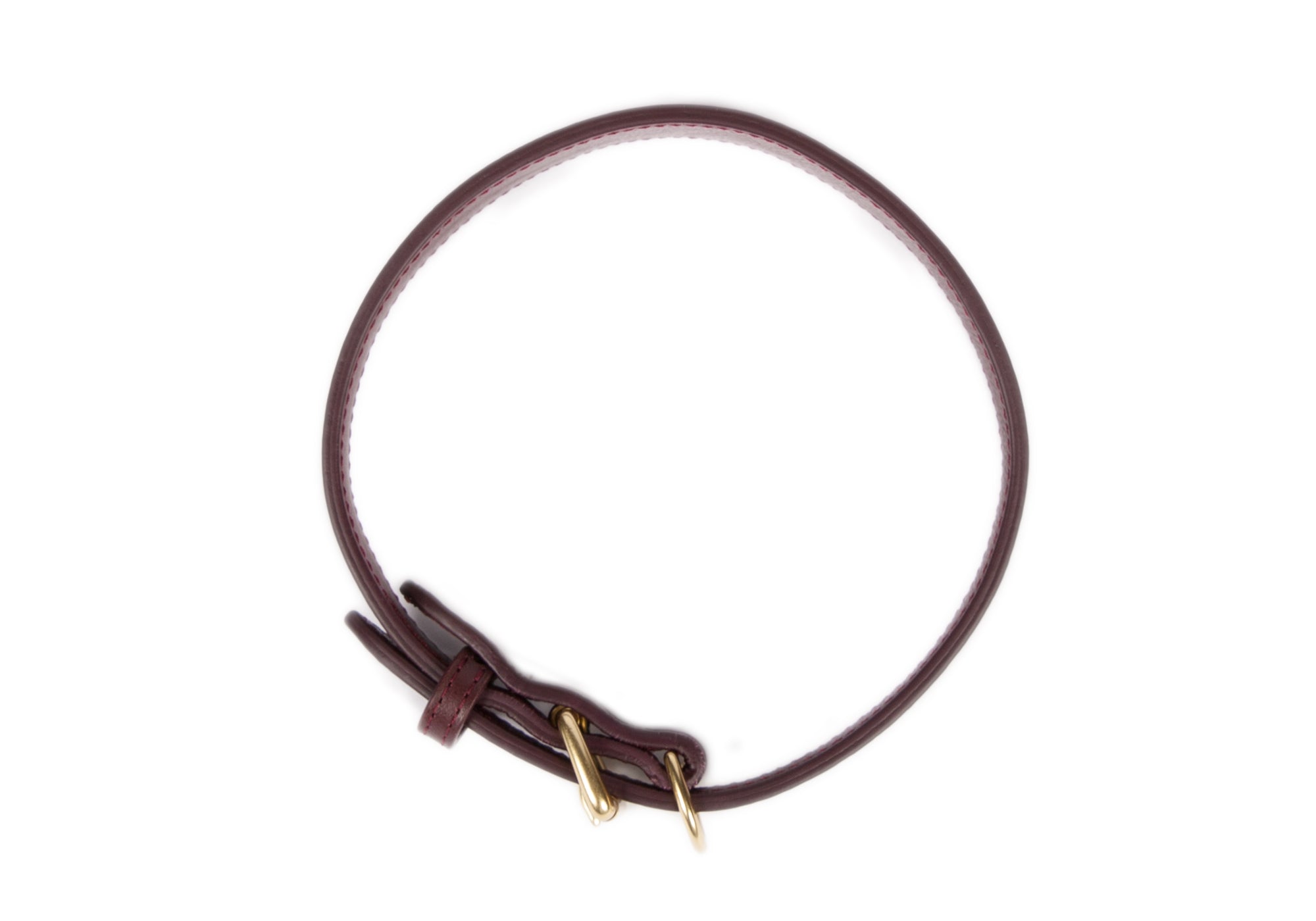 Medium Leather Dog Collar Cordovan