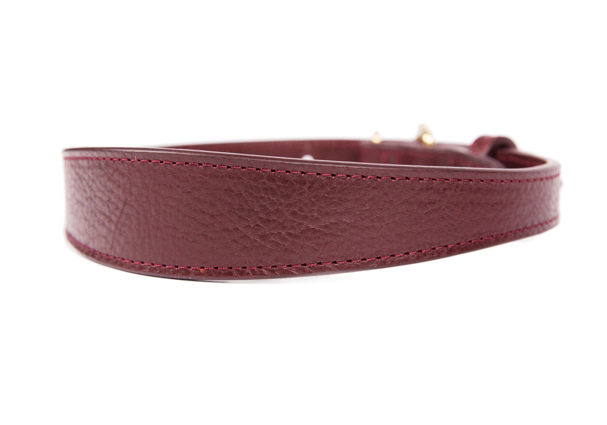 Small Leather Dog Collar Cordovan