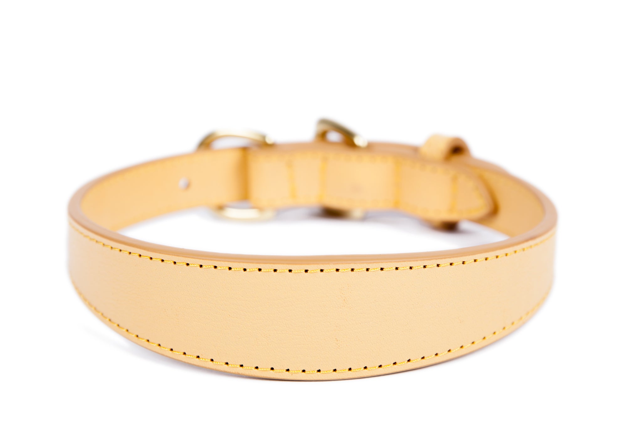 Small Leather Dog Collar Ochre