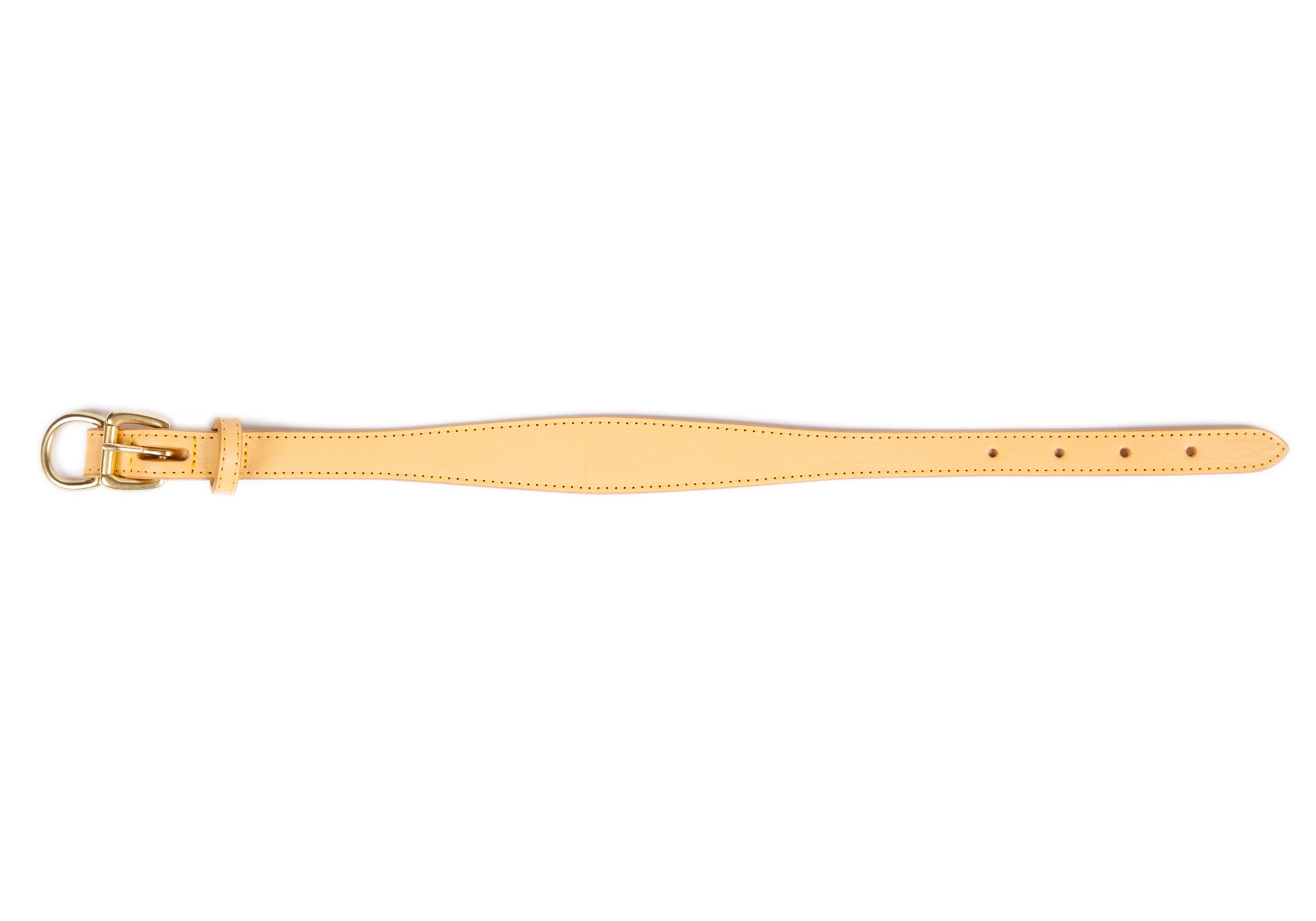 Medium Leather Dog Collar Ochre