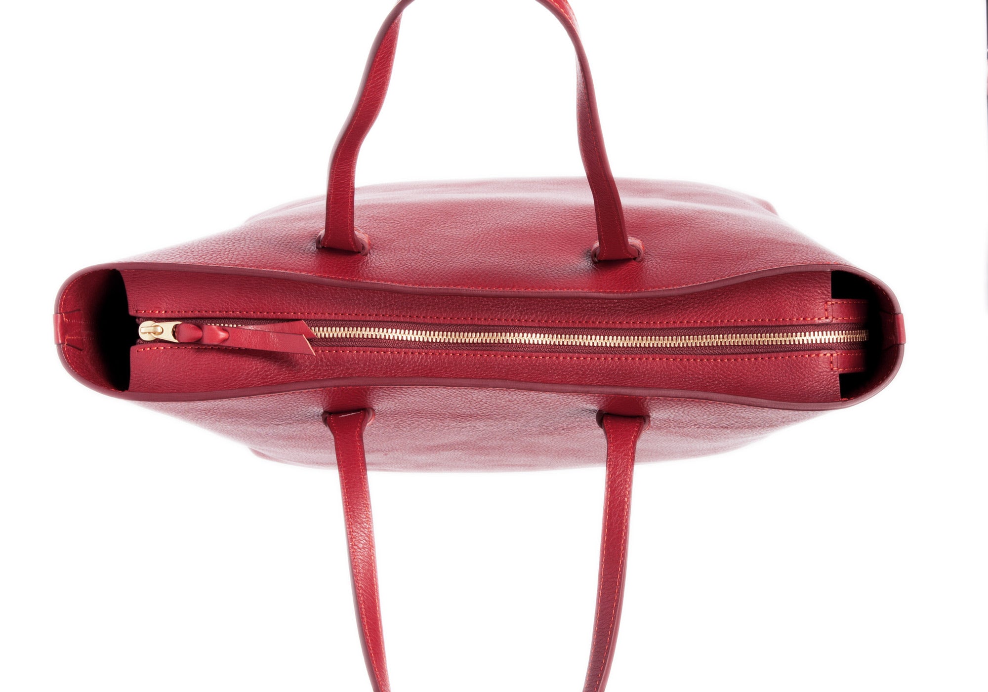 No. 12 Leather Tote Red