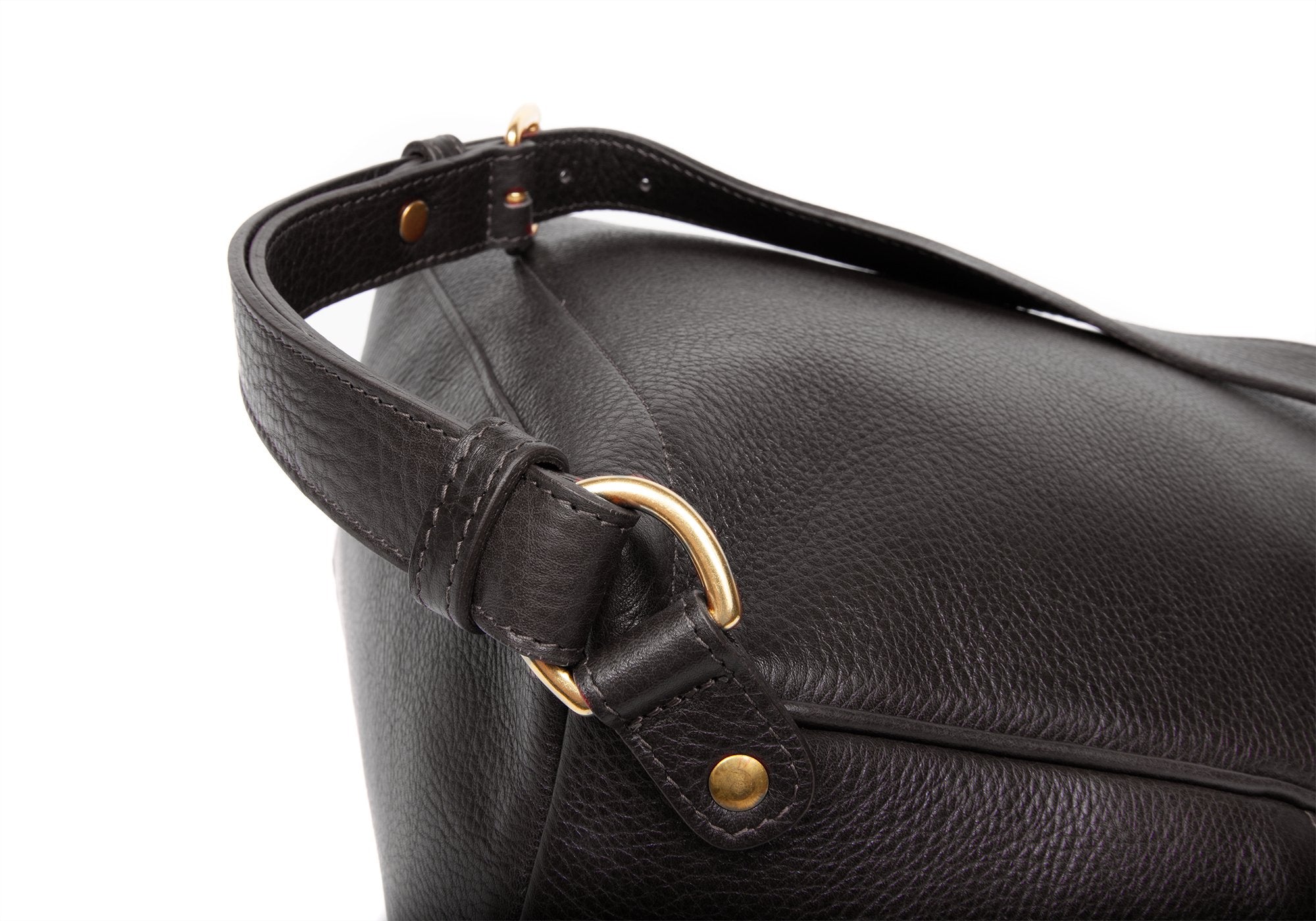 Leather Zipper Backpack Black
