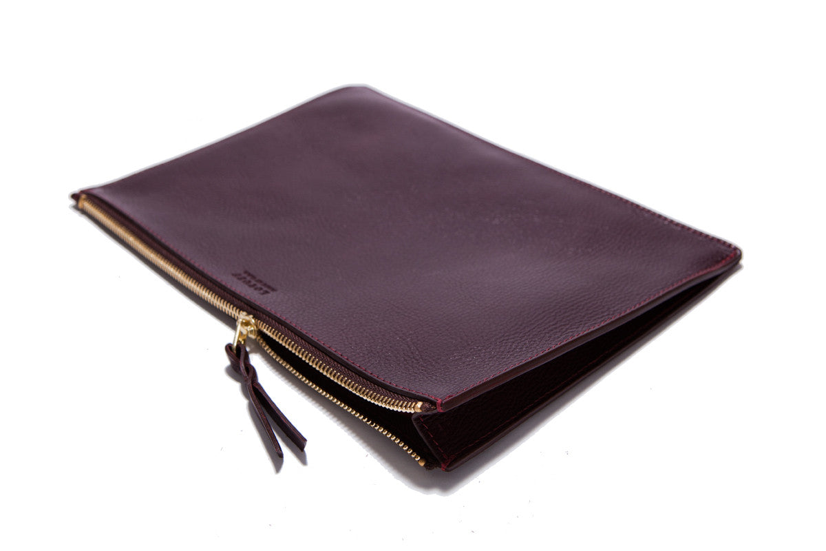 Front Leather View of No. 11 Pouch Cordovan